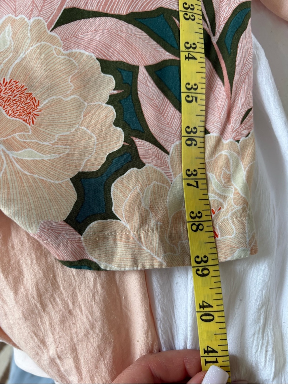 Anthropologie Black Rainn‎ Pink Green Floral Boho Garden Pull On Pants M Peony - Picture 8 of 8